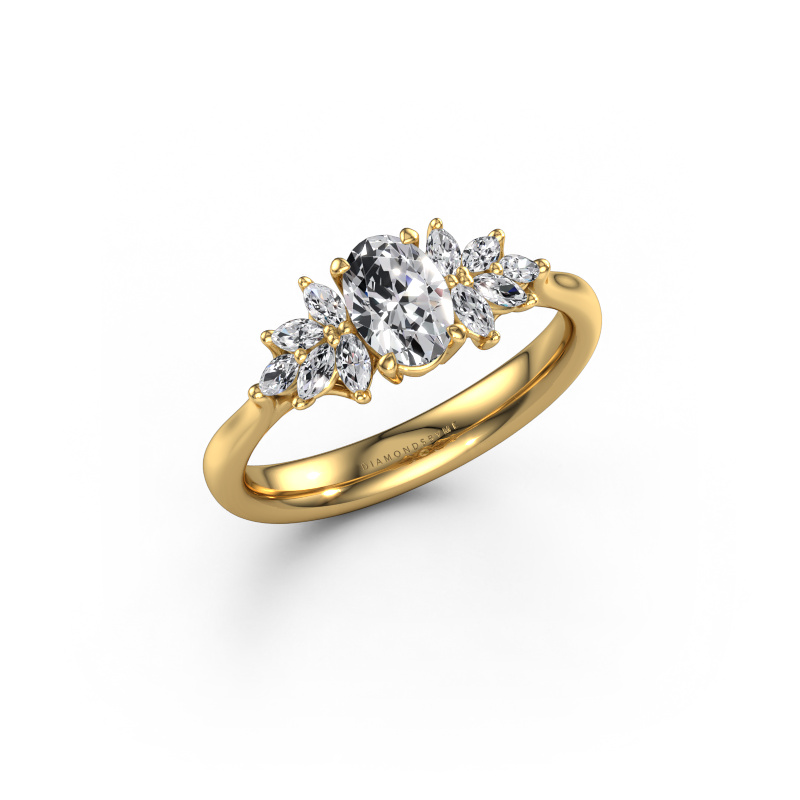 Afbeelding van Verlovingsring Fiona OVL 585 goud Diamant 0.85 crt