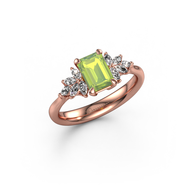 Bild von Verlobungsring Fiona EME 585 Roségold Peridot 7x5 mm