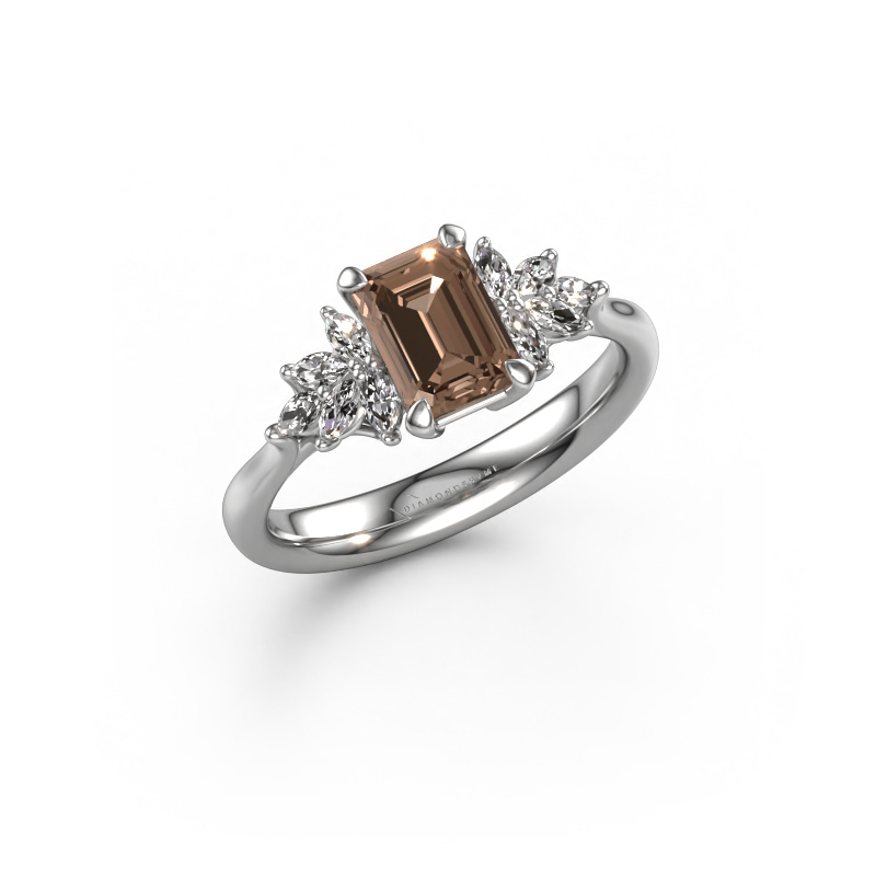 Image of Engagement ring Fiona EME 585 white gold Brown diamond 1.40 crt