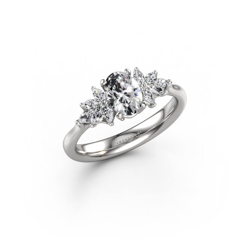 Afbeelding van Verlovingsring Fiona OVL 585 witgoud Diamant 0.95 crt