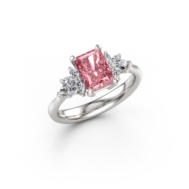 Immagine di Anello di fidanzamento Fiona RAD 950 platino Diamante lab grown rosa 7.5x5.5 mm