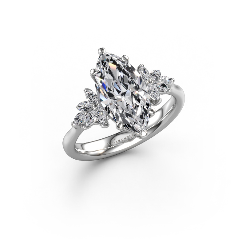 Image de Bague de fiançailles Fiona MRQ 585 or blanc Diamant synthétique 2.75 crt