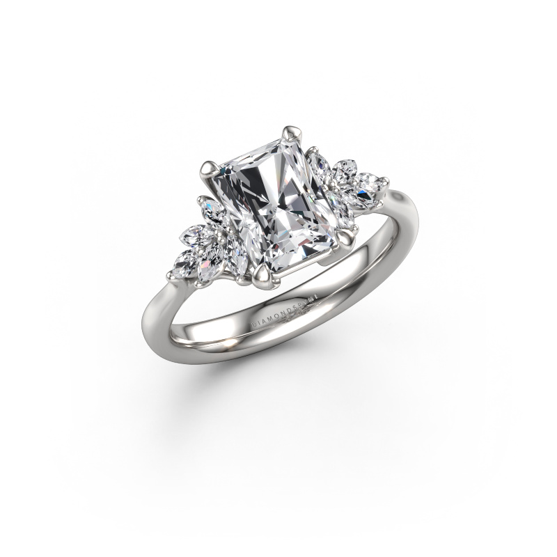 Image of Engagement ring Fiona RAD 585 white gold Lab grown diamond 2.00 crt