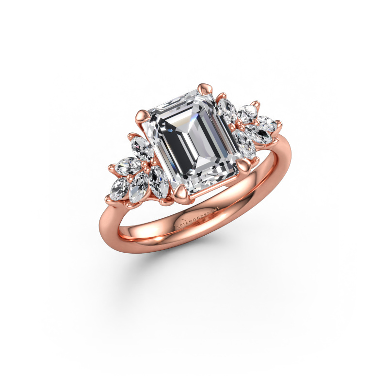 Image of Engagement ring Fiona EME 585 rose gold Lab-grown diamond 3.15 crt