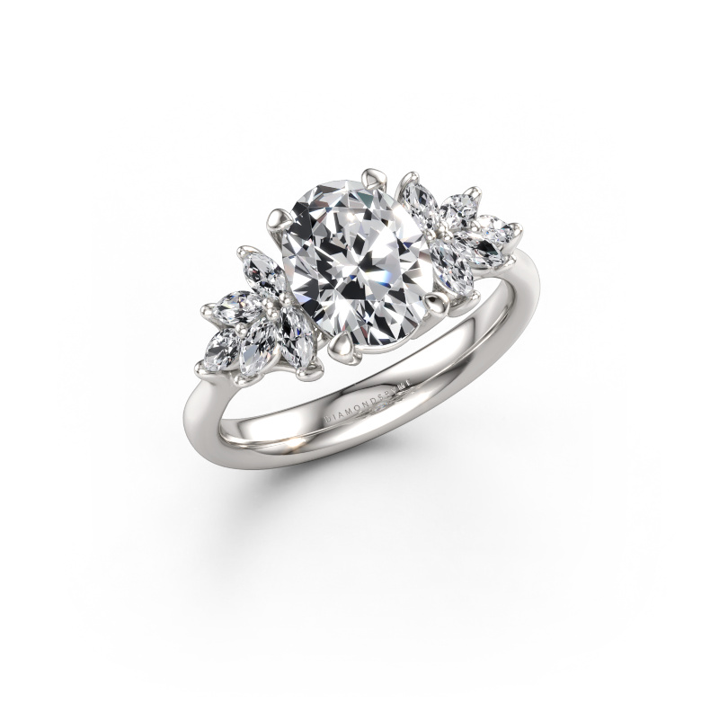 Immagine di Anello di fidanzamento Fiona OVL 585 oro bianco Diamante 2.45 crt