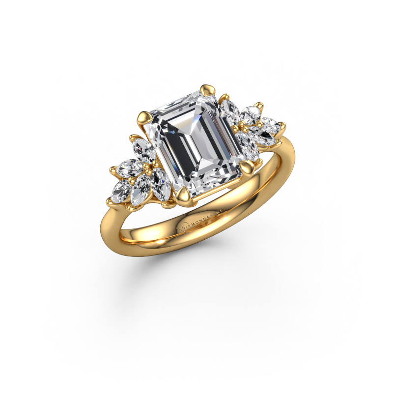 Image of Engagement ring Fiona EME 585 gold Lab grown diamond 3.15 crt