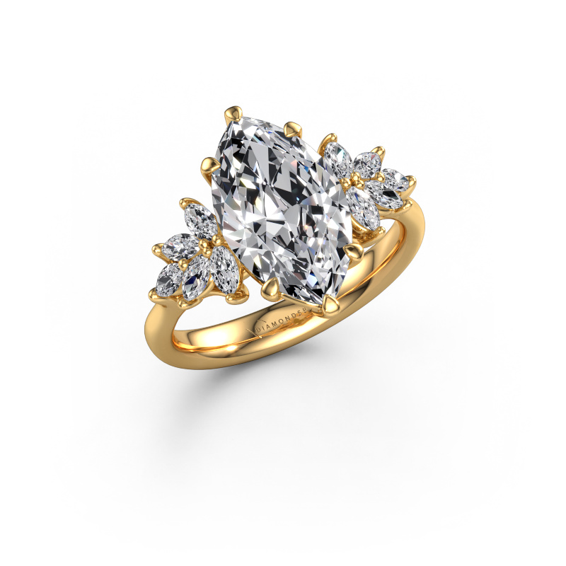 Image of Engagement ring Fiona MRQ 585 gold Lab grown diamond 3.65 crt