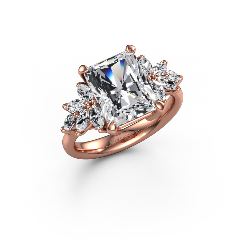 Image de Bague de fiançailles Fiona RAD 585 or rose Diamant synthétique 4.50 crt