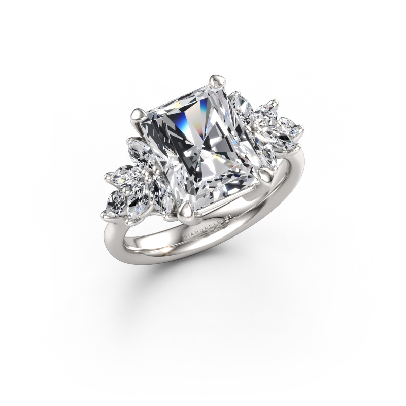 Immagine di Anello di fidanzamento Fiona RAD 585 oro bianco Diamante lab grown 4.50 crt
