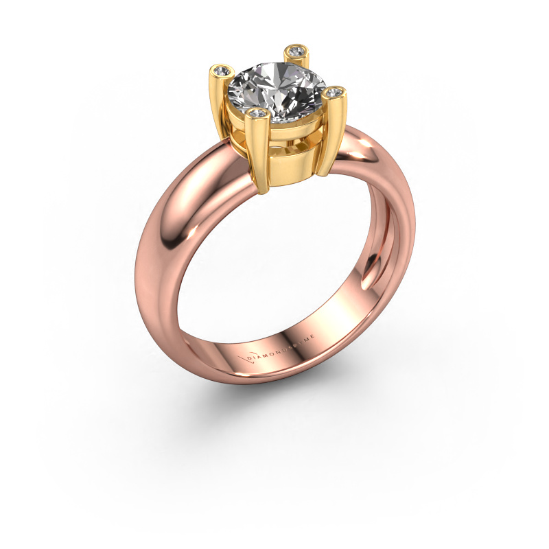 Image of Ring Fleur 585 rose gold Diamond 1.02 crt