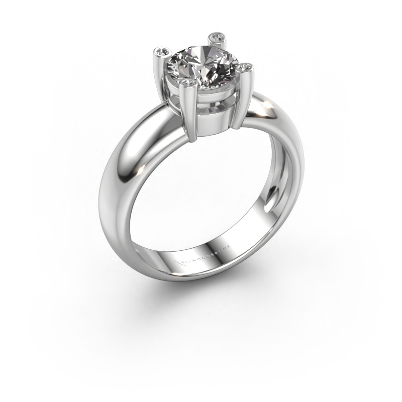 Image of Ring Fleur 950 platinum Diamond 1.02 crt