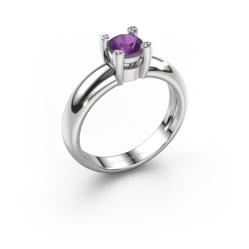 Bild von Ring Fleur 950 Platin Amethyst 4.7 mm