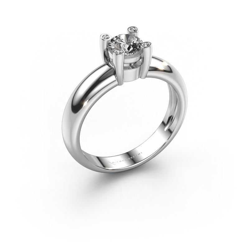 Image of Ring Fleur 950 platinum Lab-grown diamond 0.42 crt
