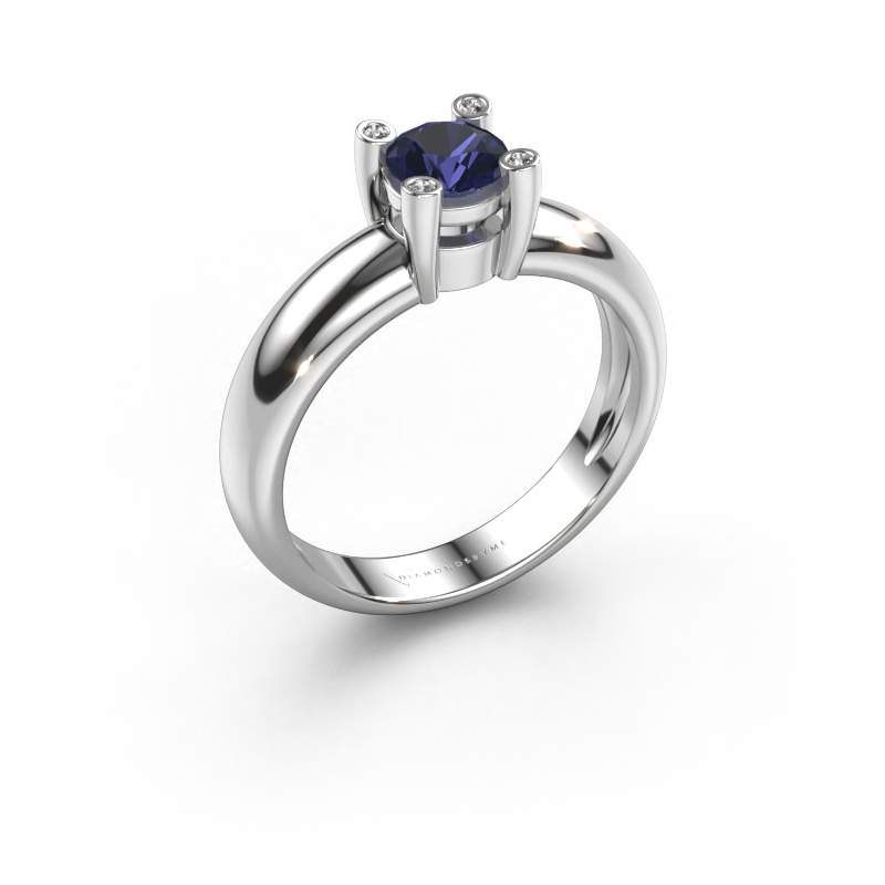 Image of Ring Fleur 950 platinum Sapphire 4.7 mm