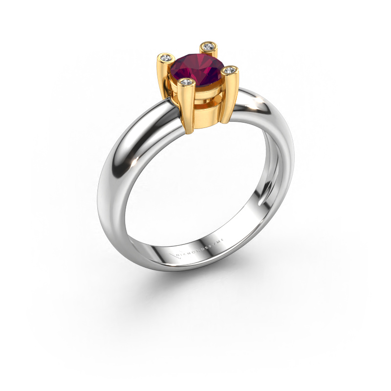 Image of Ring Fleur 585 white gold Rhodolite 4.7 mm