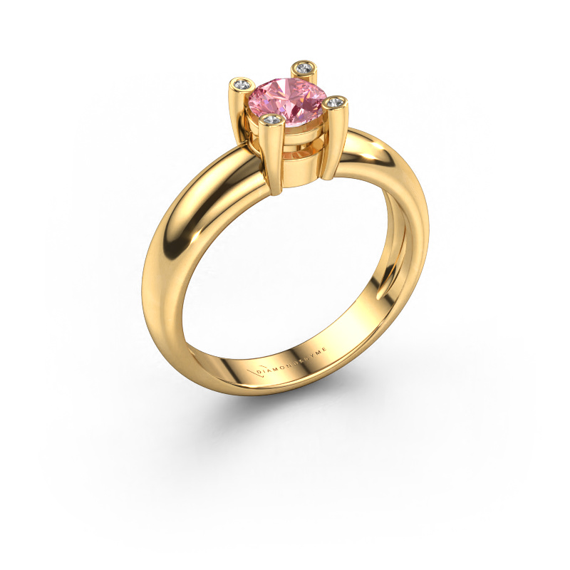 Bild von Ring Fleur 585 Gold Rosa Labordiamant 4.7 mm