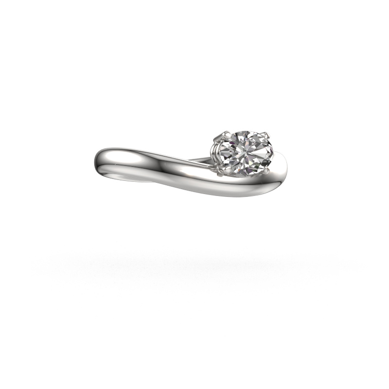 Image of Engagement ring Floor OVL 950 platinum Diamond 0.60 crt