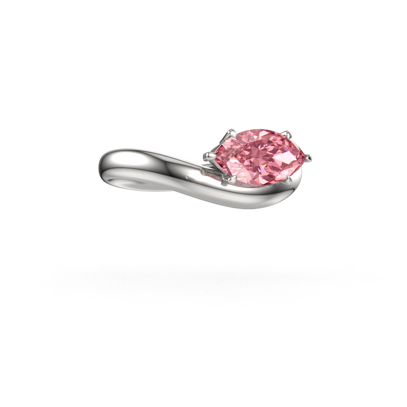 Image of Engagement ring Floor MRQ 950 platinum Pink lab grown diamond 11x5.5 mm