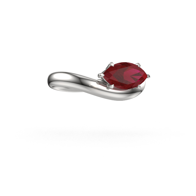 Image of Engagement ring Floor MRQ 950 platinum Ruby 11x5.5 mm