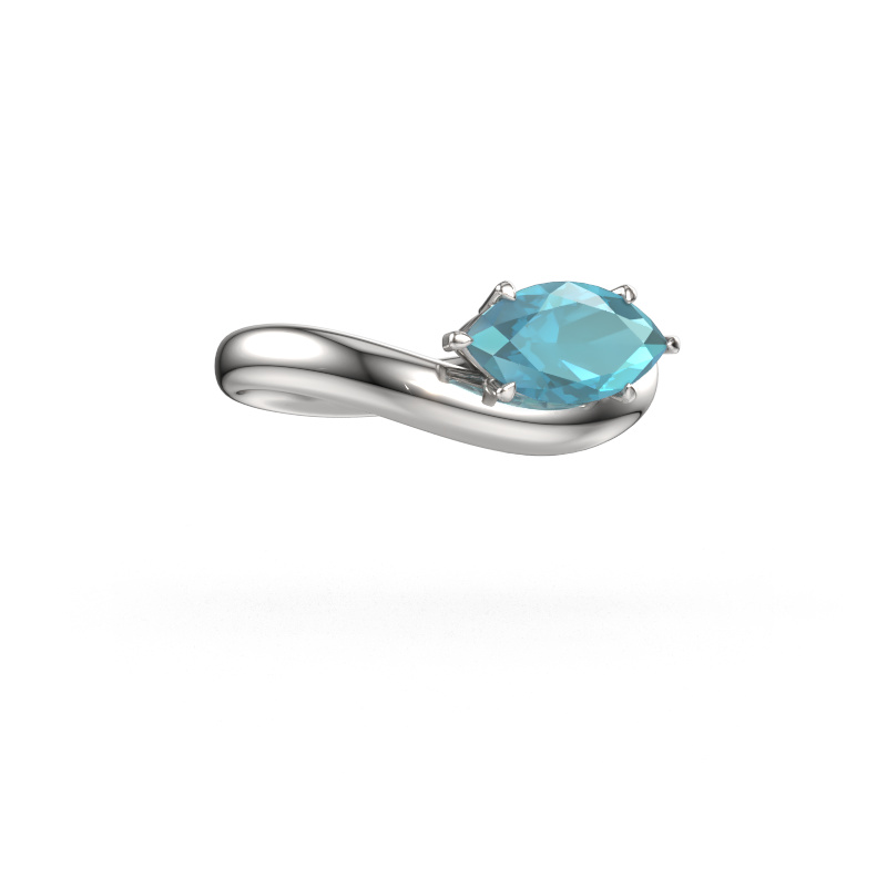 Image of Engagement ring Floor MRQ 950 platinum Blue topaz 11x5.5 mm