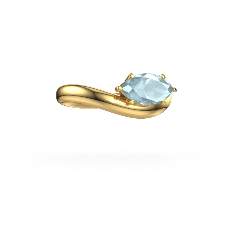Image of Engagement ring Floor MRQ 585 gold Aquamarine 11x5.5 mm