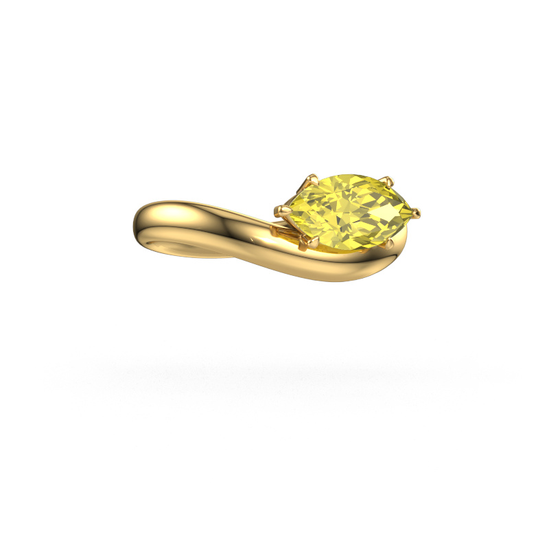 Image de Bague de fiançailles Floor MRQ 585 or jaune Diamants synthétiques jaune 11x5.5 mm