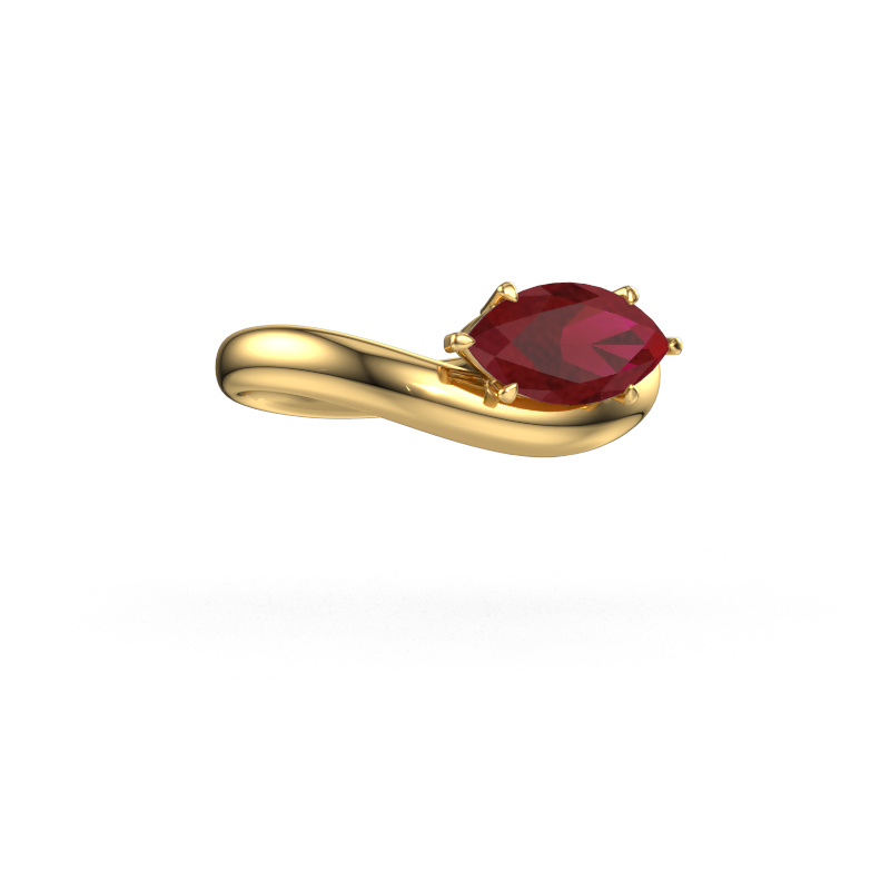 Image of Engagement ring Floor MRQ 585 gold Ruby 11x5.5 mm