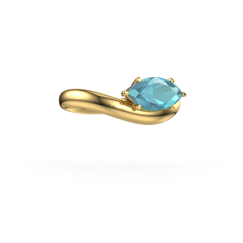 Image of Engagement ring Floor MRQ 585 gold Blue topaz 11x5.5 mm