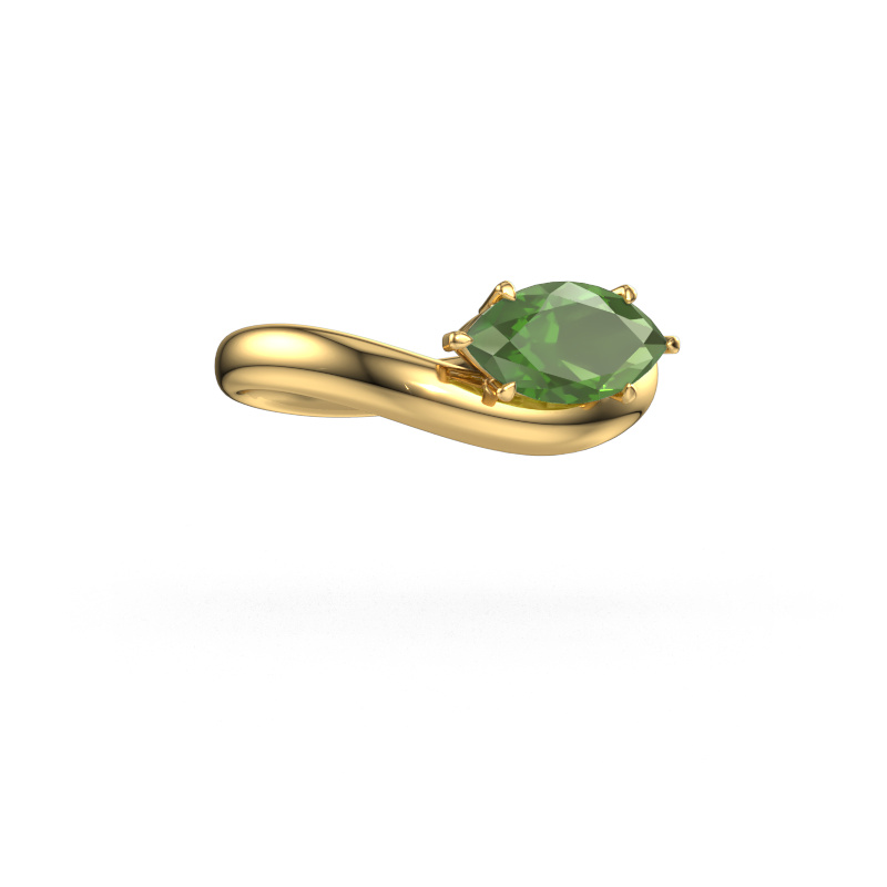 Image de Bague de fiançailles Floor MRQ 585 or jaune Vert tourmaline 11x5.5 mm