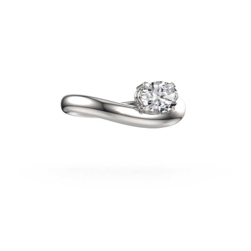 Image of Engagement ring Floor OVL 950 platinum Diamond 0.70 crt