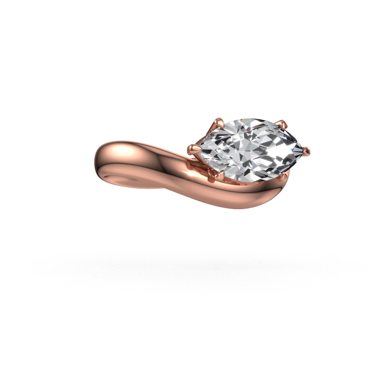 Image de Bague de fiançailles Floor MRQ 585 or rose Diamant 2.00 crt