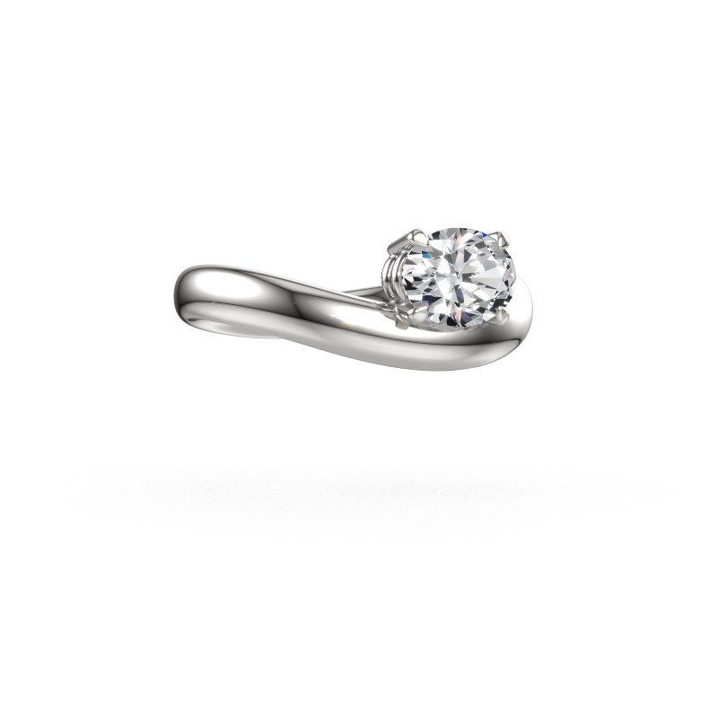 Image of Engagement ring Floor OVL 950 platinum Lab-grown diamond 0.80 crt