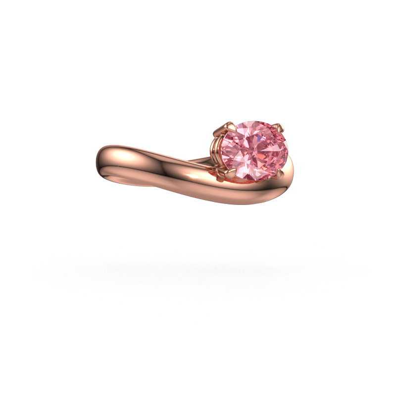 Bild von Verlobungsring Floor OVL 585 Roségold Rosa Labordiamant 8x6 mm