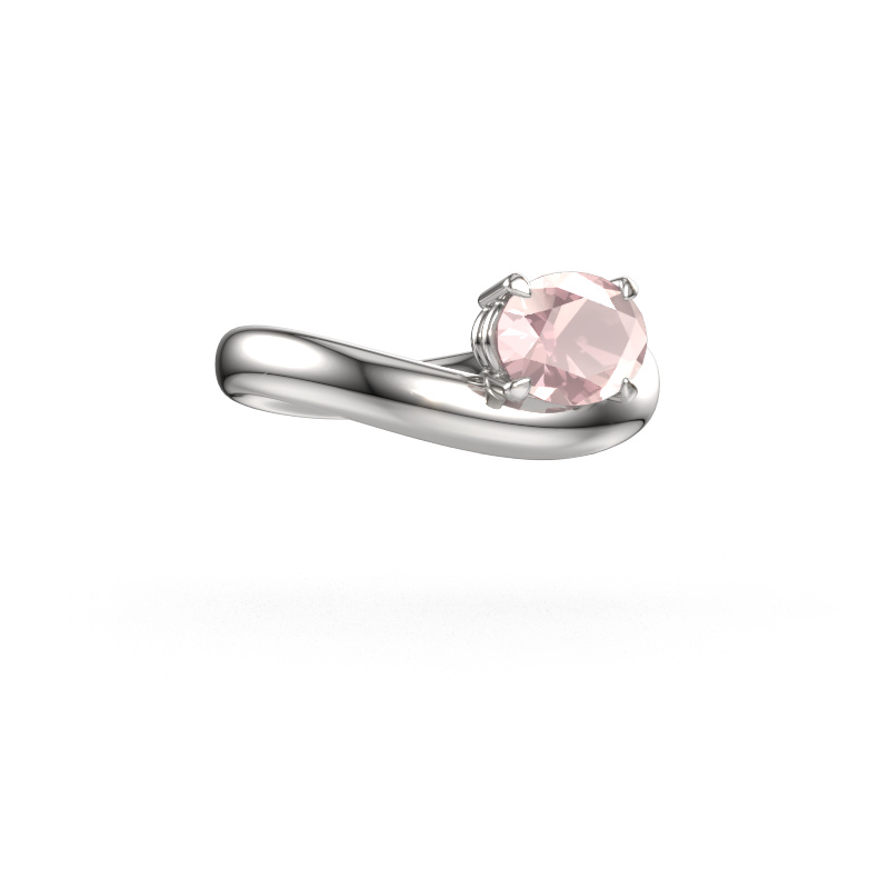 Bild von Verlobungsring Floor OVL 585 Weißgold Morganit Champagner 8x6 mm