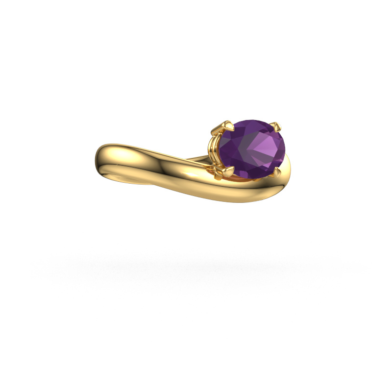 Image of Engagement ring Floor OVL 585 gold Amethyst 8x6 mm