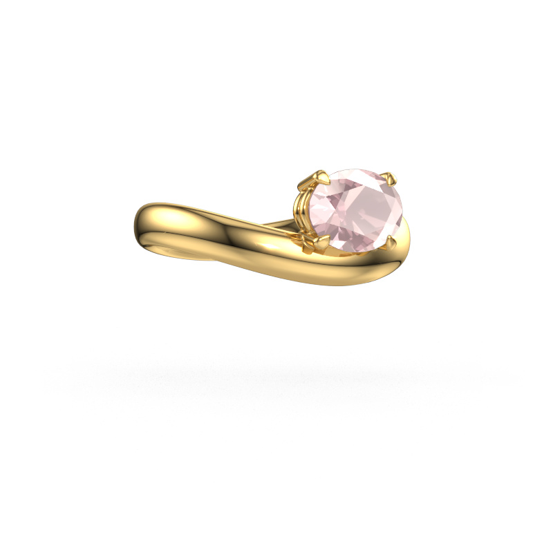 Bild von Verlobungsring Floor OVL 585 Gold Morganit Champagner 8x6 mm