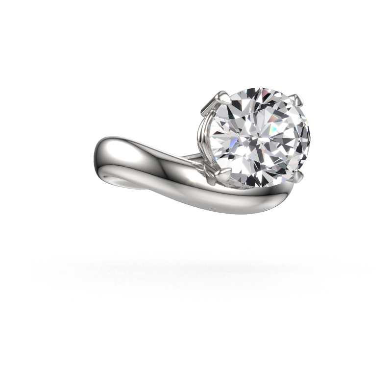 Afbeelding van Verlovingsring Floor OVL 585 witgoud Lab-grown diamant 5.05 crt