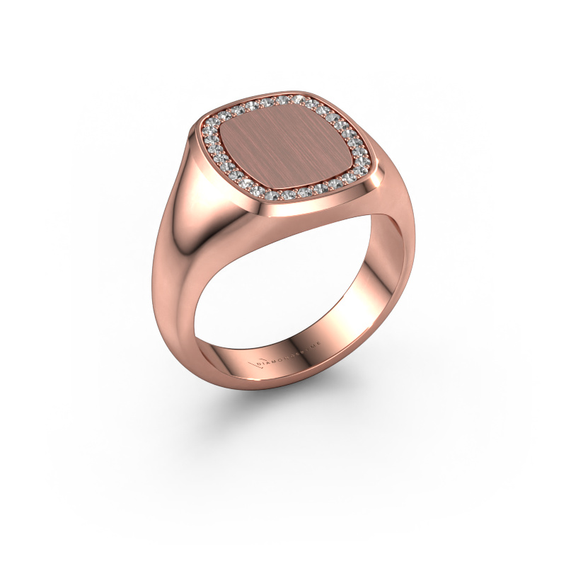 Image of Men's ring Floris Cushion 3 585 rose gold Zirconia 1.2 mm