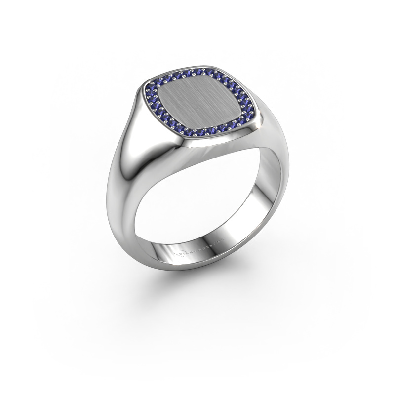 Image of Ring Dalia Cushion 2 950 platinum Sapphire 1.2 mm