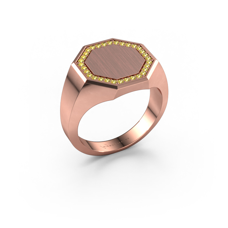 Bild von Herrenring Floris Octa 3 585 Roségold Gelb Saphir 1.2 mm