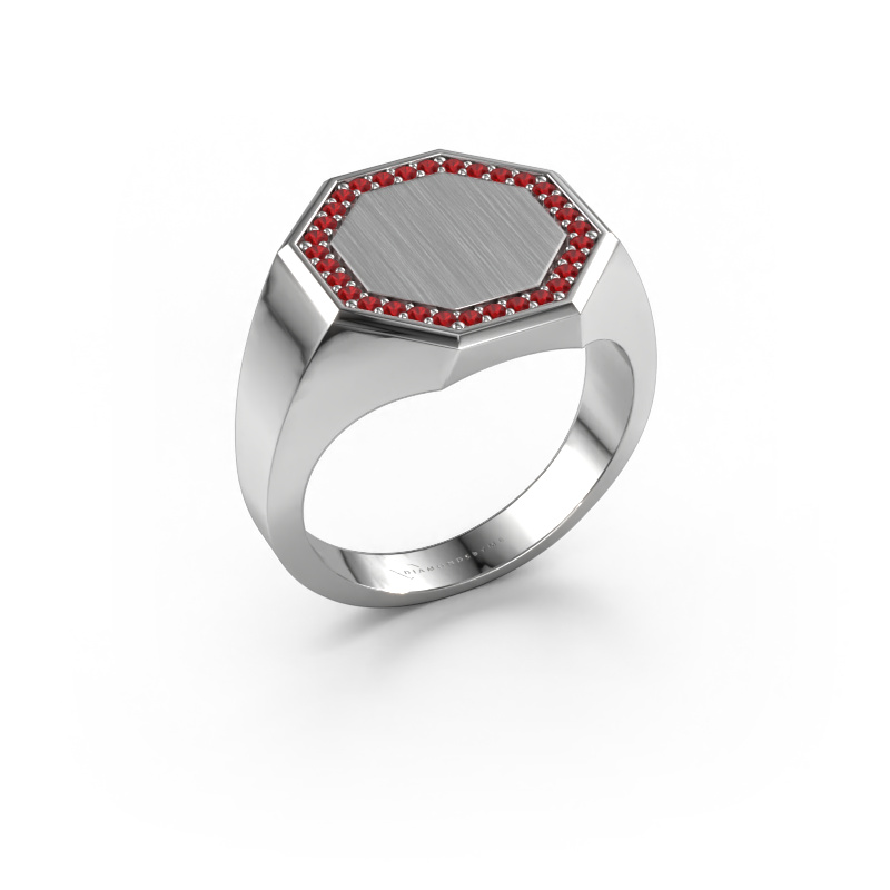 Image of Men's ring Floris Octa 3 950 platinum Ruby 1.2 mm