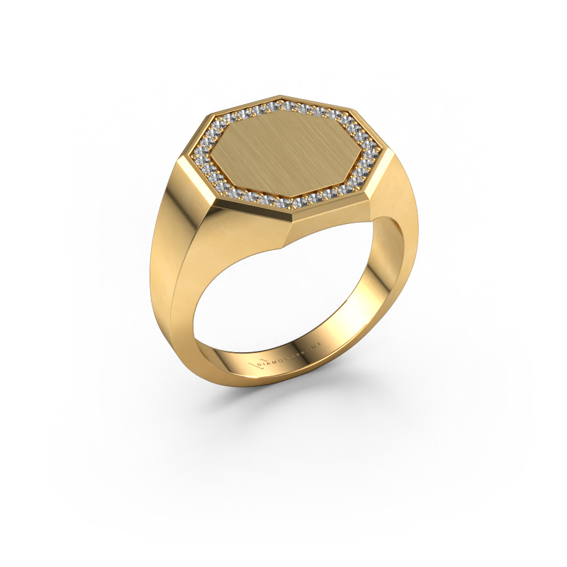 Image of Men's ring Floris Octa 3 585 gold Diamond 0.24 crt