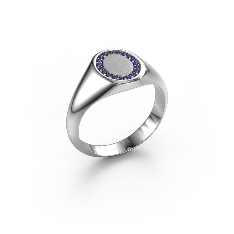 Image of Pinky ring Floris Oval 1 950 platinum Sapphire 1.2 mm