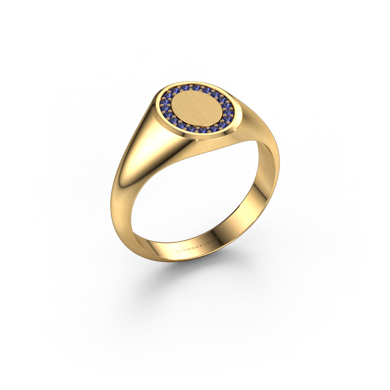Image of Pinky ring Floris Oval 1 585 gold Sapphire 1.2 mm