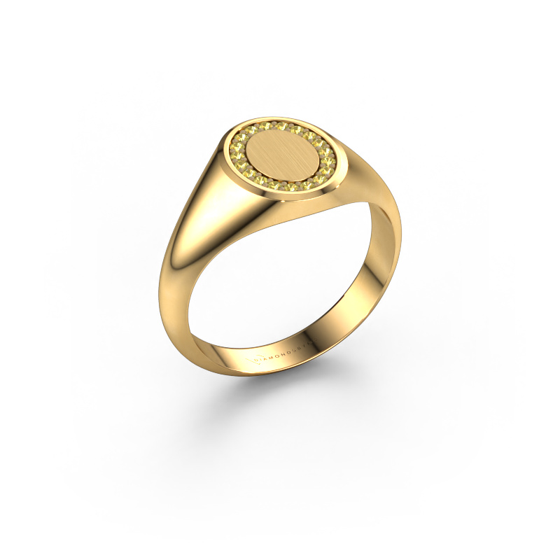 Bild von Pinky Ring Floris Oval 1 585 Gold Gelb Saphir 1.2 mm