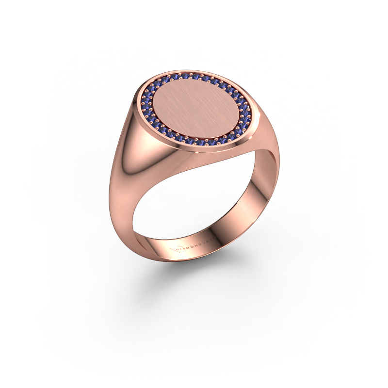 Bild von Herrenring Floris Oval 4 585 Roségold Saphir 1.2 mm