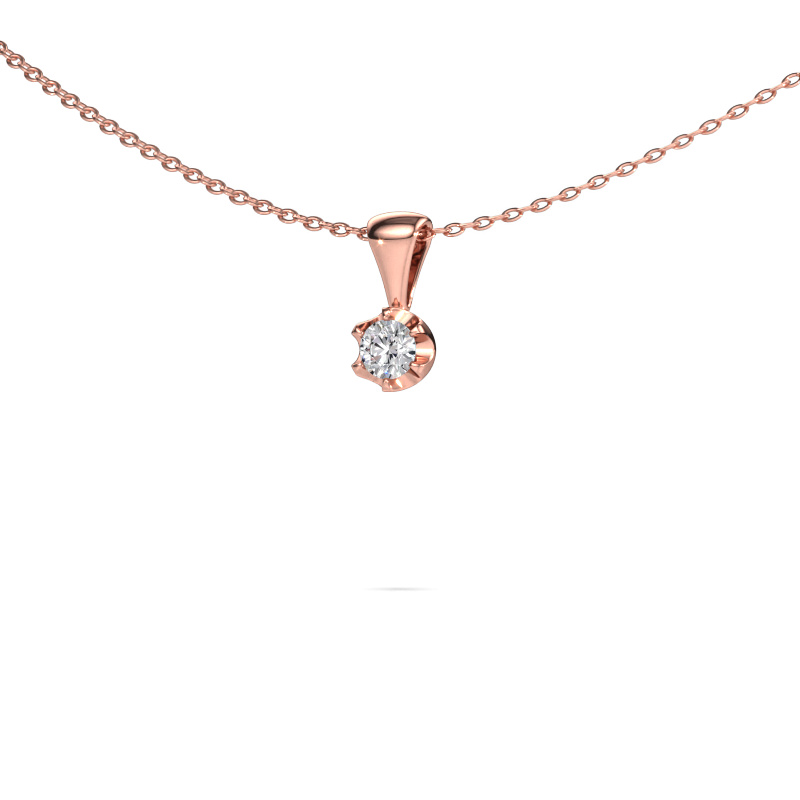 Bild von Kette Fran 585 Roségold Diamant 0.20 crt