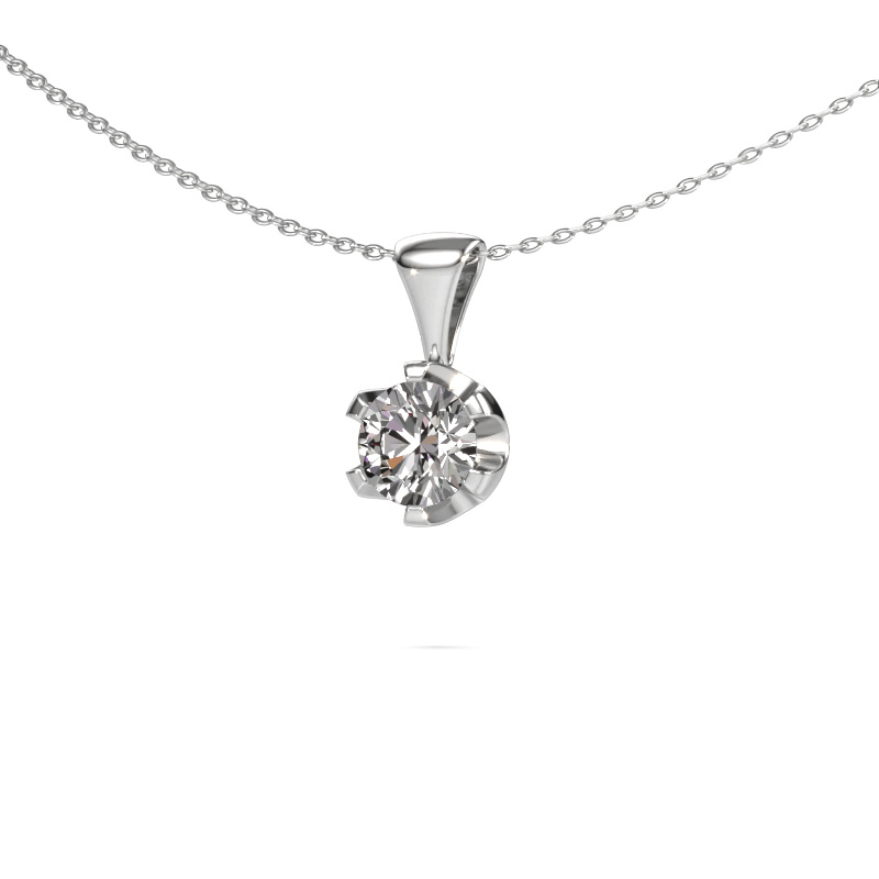 Image of Necklace Fran 585 white gold Diamond 1.00 crt