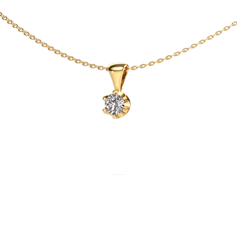 Image of Necklace Fran 585 gold Diamond 0.30 crt
