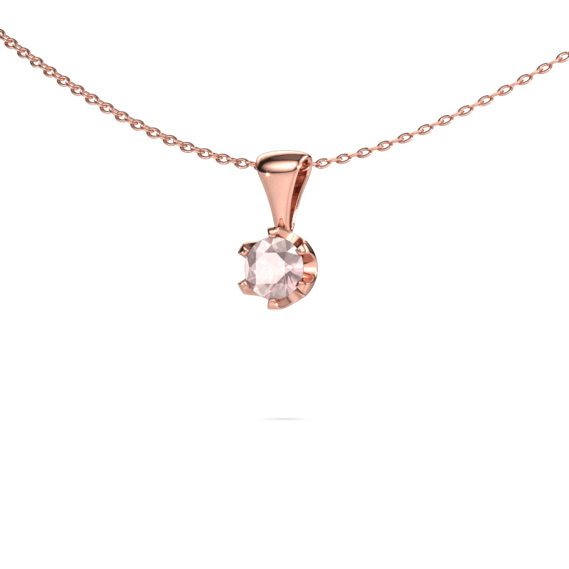 Image of Necklace Fran 585 rose gold Morganite champagne 5 mm